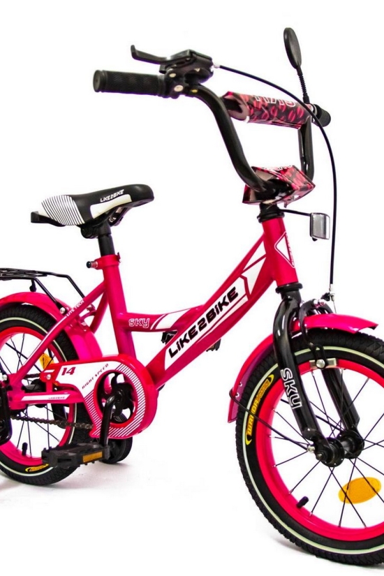 Велосипед дитячий 2-х колісний 14" (кол. рожевий) рама сталь "LIKE2BIKE SKY" арт.241401