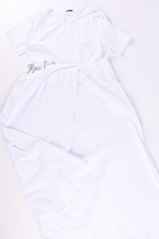 Платье женское трикотажное (цв.белый) "QIANZHIDU" Размеры в наличии : 48, 50, 52, 54 арт.CL31553051