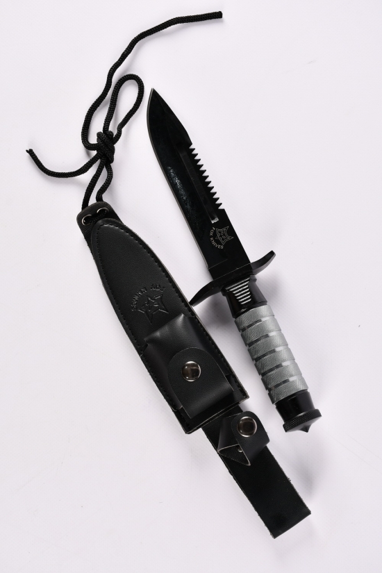 Нож охотничий тактический с точилкой "FOX KNIVES" (длинна 30см., длинна лезвия 16см.) арт.2-2030