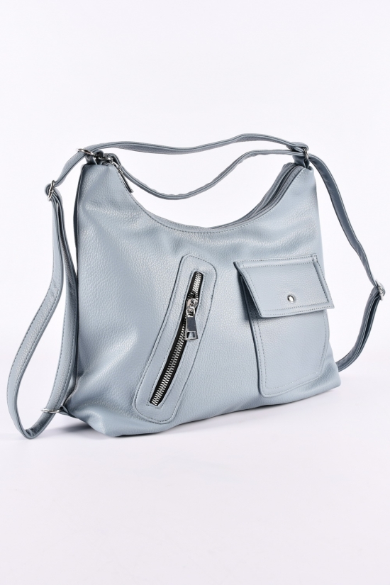 Сумка-рюкзак женская (цв.голубой) размер 42/27/14см. арт.6017