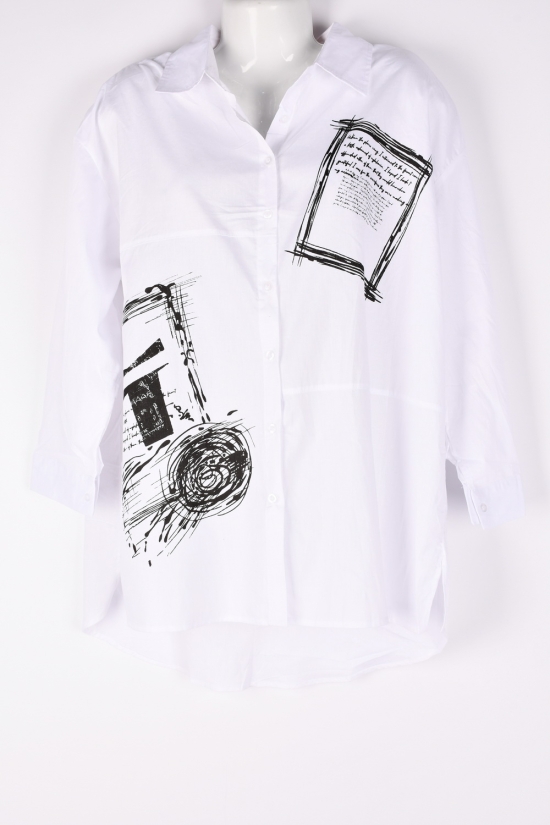 Сорочка жіноча (кол. білий) Розміри в наявності : 50, 52, 54, 56, 58 арт.CC10251344