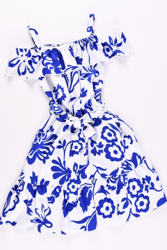 Платье для девочки (цв. белый/синий) Рост в наличии : 128, 134, 140, 146, 152 арт.661