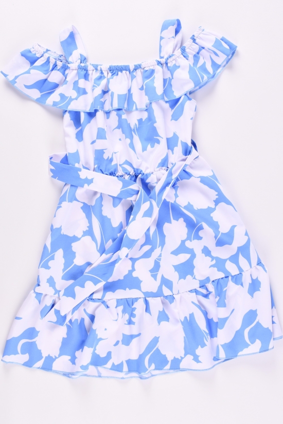 Платье для девочки (цв. белый/голубой) Рост в наличии : 128, 134, 140, 152 арт.661