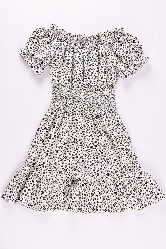 Платье для девочки (цв.белый/чёрный) Рост в наличии : 128 арт.764