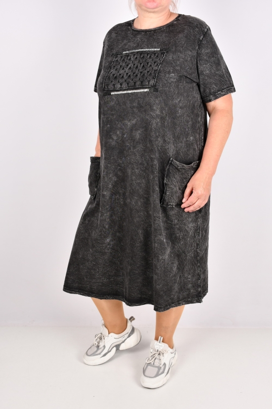 Платье женское трикотажное (цв.графитовый) "SWANSEA" Размеры в наличии : 54, 56, 58, 60 арт.4083
