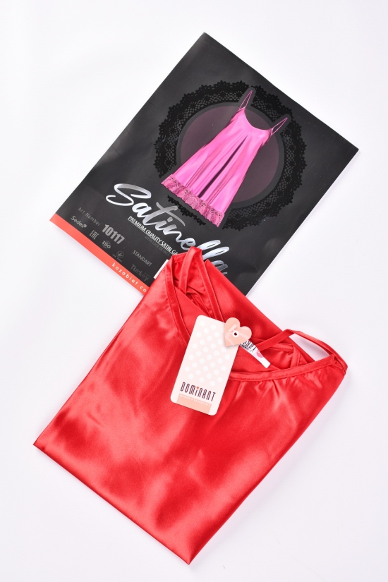 Ночная рубашка (color Red) женская атласная размер 42-44 "DOMINANT" арт.10117