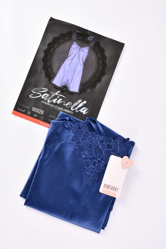 Ночная рубашка (color Dark Blue) женская атласная размер 42-44 Satinela арт.10026