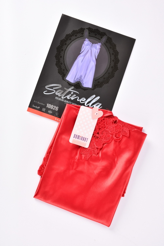 Ночная рубашка (color RED) женская атласная размер 42-44 Satinela арт.10026