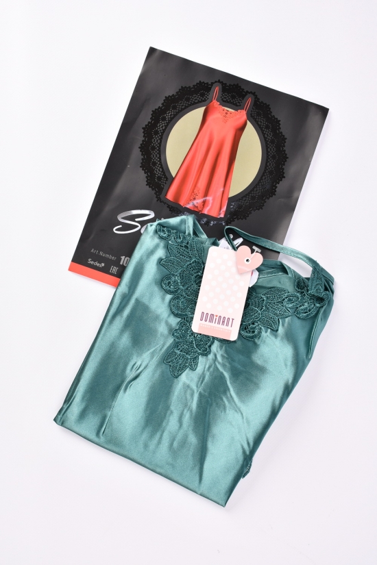 Ночная рубашка (color EMERALD) женская атласная размер 42-44 Satinela арт.10026