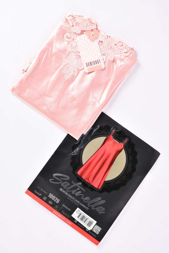 Ночная рубашка (color Salmon) женская атласная размер 42-44 Satinela арт.10026