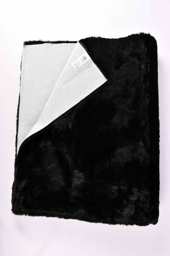 Коврик меховый (цв.чёрный) 150/180 см "Malloory Home" арт.7760