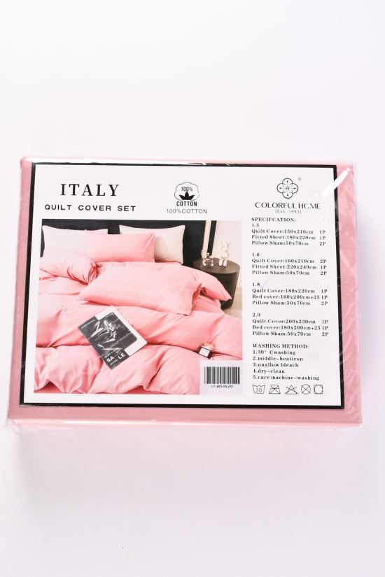 Комплект постельного белья(цв. розовый) размер 180/220см(наволочки размер 50/70см.2шт.) арт.UT-80-18